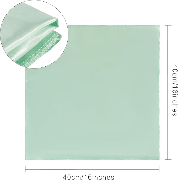36 Pack Square Satin Dinner Napkins, 16x16 Inches Silky Soft Smooth Table Cloth - Image 5