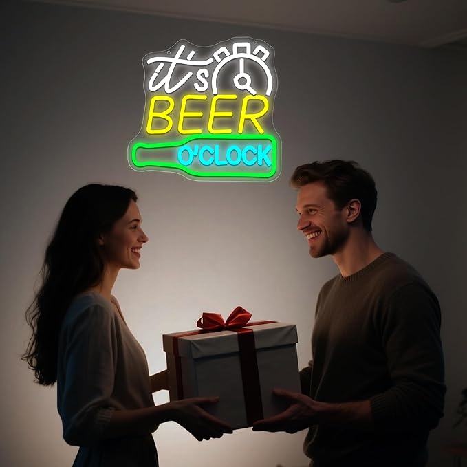 Its Beer O’Clock Neon Sign for Wall Decor Beer Neon Light for Man Cave Dimmable - Image 6