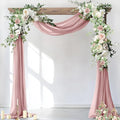 Socomi Wedding Arch Draping Fabric 1 Panel 29" x 19Ft Dusty Rose Sheer Chiffon by Socomi