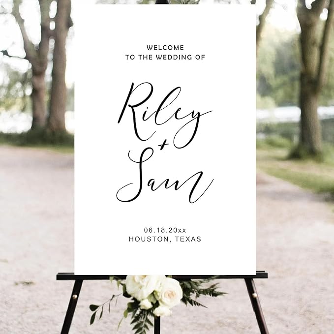 Customized Wedding Welcome Sign, Plastic Wedding Welcome Sign - Image 2