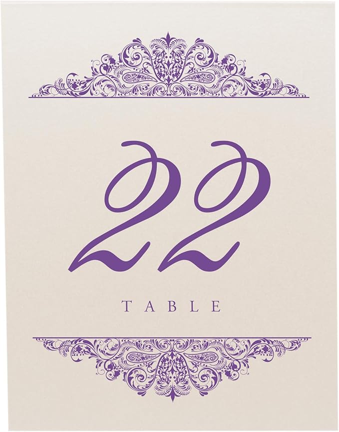 Paisley Wedding Table Numbers, Double Sided, Tent or Use in a Stand - Image 4