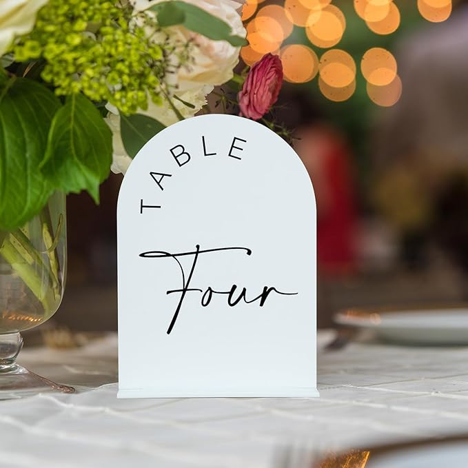 JINMURY White Arch Wedding Table Numbers 1-10 - Image 4