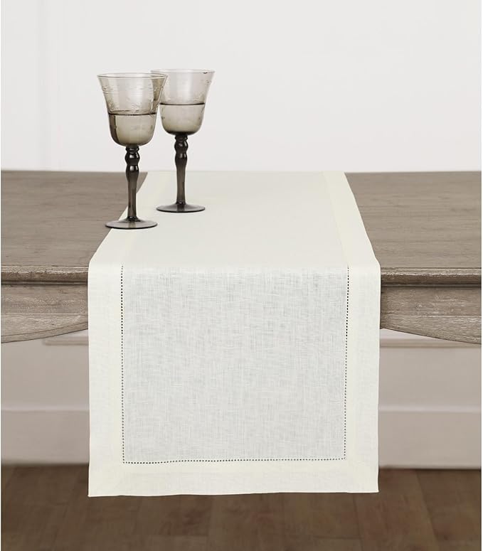 Solino Home Linen Ivory Table Runner 36 Inches by SolinoHome