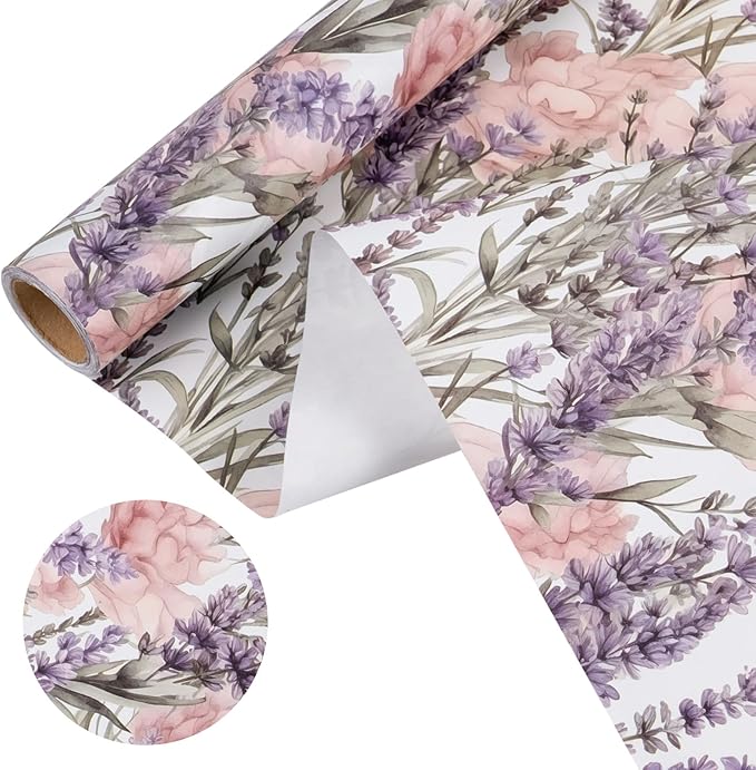 WRAPAHOLIC Kraft Floral Wrapping Paper - Image 3