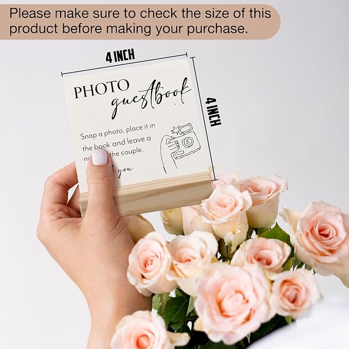 Wedding Guestbook Desk Decor, Wedding Guest Book Sign Wood Plaque, Guest Book - Image 2