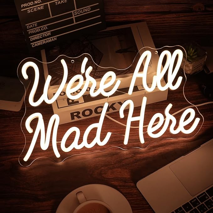 We Are All Mad Here Neon Sign Letter LED Neon Lights Dimmable USB Powered - Image 5