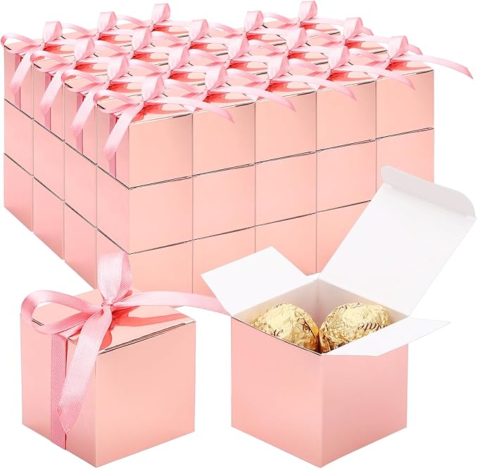 EUSOAR Candy Boxes Party Favors, Mini Bakery Cookies Box Square Chocolate by EUSOAR