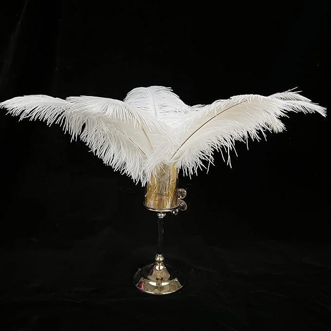 Happy Feather 16-18 inch White Ostrich Feathers Craft - Image 3