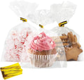 Cidenbio 100 PCS Cellophane Treat Bags, 5x7 In Clear Cellophane Gift Bags by Cidenbio