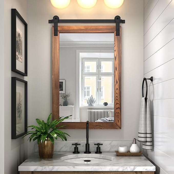 COGOOD Farmhouse Barn Door Mirror by COGOOD