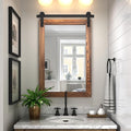 COGOOD Farmhouse Barn Door Mirror by COGOOD