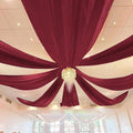 6 Panels Burgundy Wedding Ceiling Drapes 5ftx10ft Ceiling Drapes Chiffon Fabric by fani
