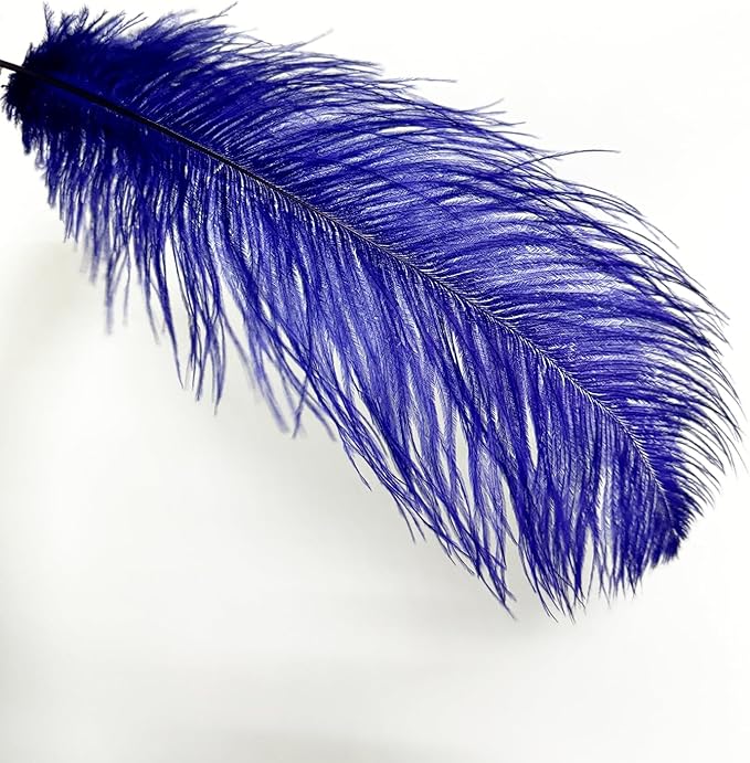 Happy Feather 16-18 inch Royal Blue Ostrich Feathers Craft - Image 2