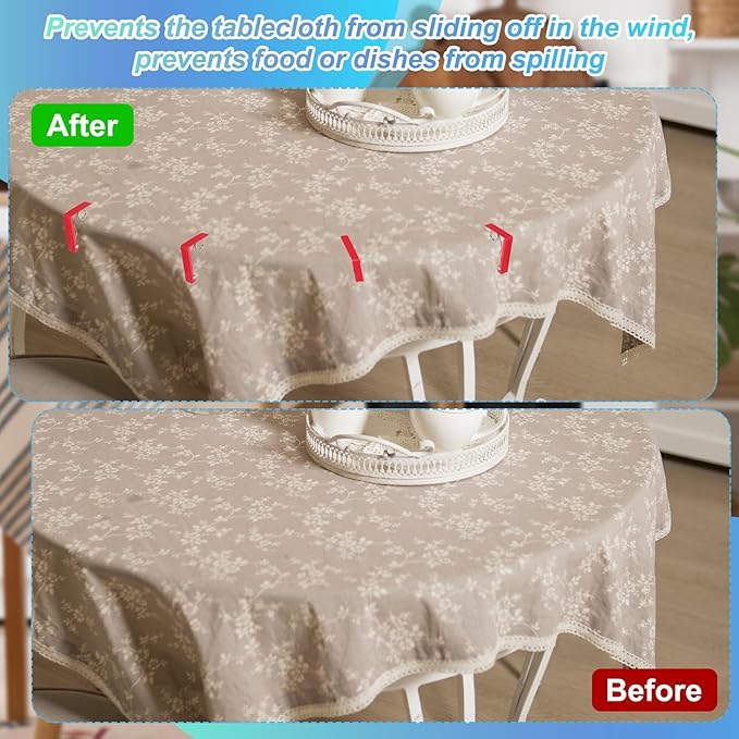 uxcell 8 Pack Tablecloth Clips, Stainless Steel Table Cloth Cover Clamps - Image 5
