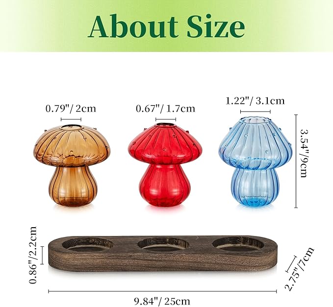 Glass Propagation Station for Plant: Mushroom Planter - Image 5