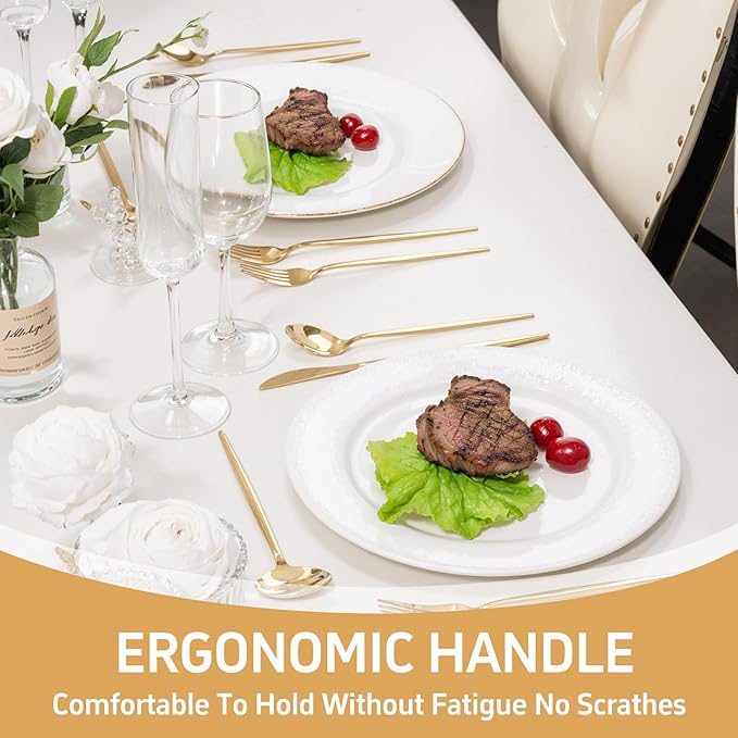 NOCCUR 40-Piece Gold Silverware Set - Image 7