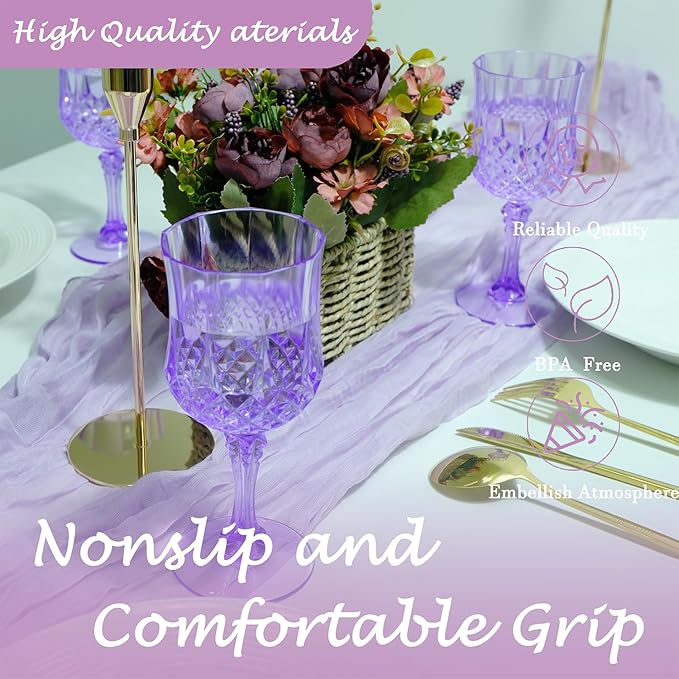 Plastic Wine Glasses，Plastic Goblets Vintage Style Cordial Drinking Glasses - Image 5