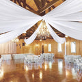 8 Panels White Ceiling Drapes 5ftx20ft Wedding Ceiling Drapes Chiffon Fabric by fani