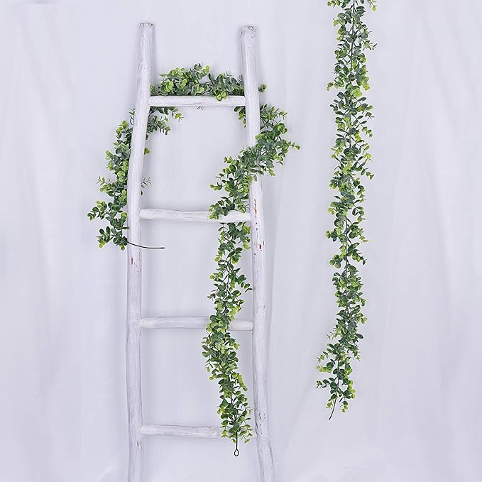 Lvydec 6 Pack Artificial Eucalyptus Garland, Fake Eucalyptus Greenery Garland - Image 2