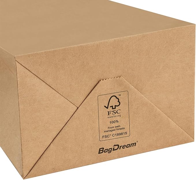 BagDream 50 Pack 3.5x2.4x6.7 Inches Small Kraft Paper Gift Bags - Image 7