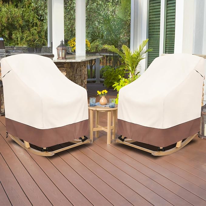 Okcool Patio Rocking Chair Cover 2-Pack, Rocking Chair Covers - Image 5