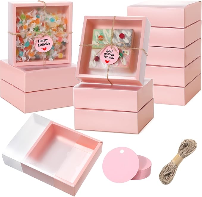 Roowest 50 Sets Kraft Soap Boxes Rectangle Packaging Box by Roowest