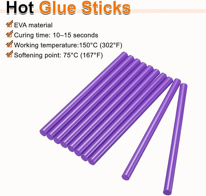 HARFINGTON 10pcs Hot Glue Sticks 0.43" Dia x 3.94" Long EVA Mini Hot Melt - Image 4