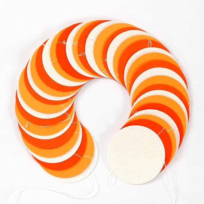 Orange White Fall Party-Decorations Garland-Streamers - 52ft Groovy Boho - Image 7