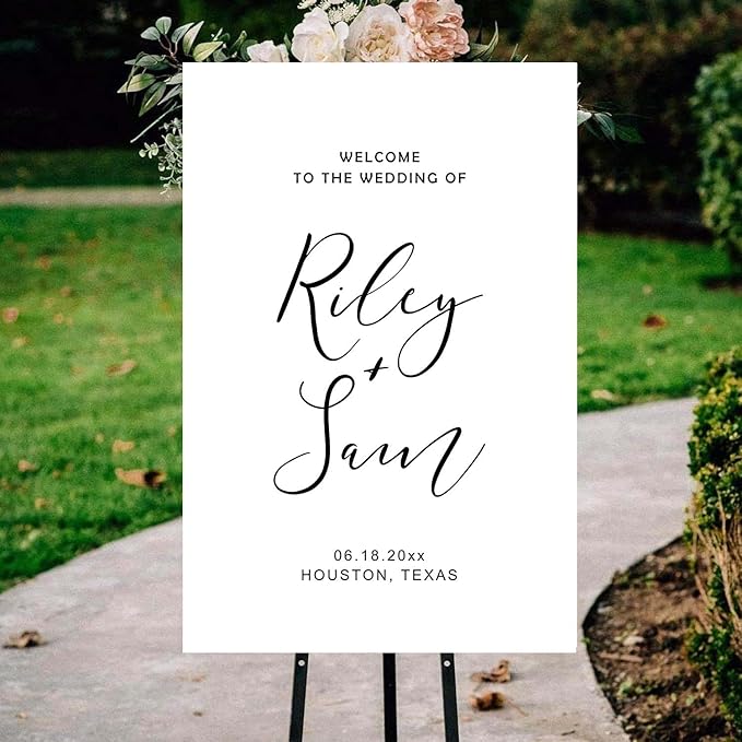 Customized Wedding Welcome Sign, Plastic Wedding Welcome Sign - Image 4