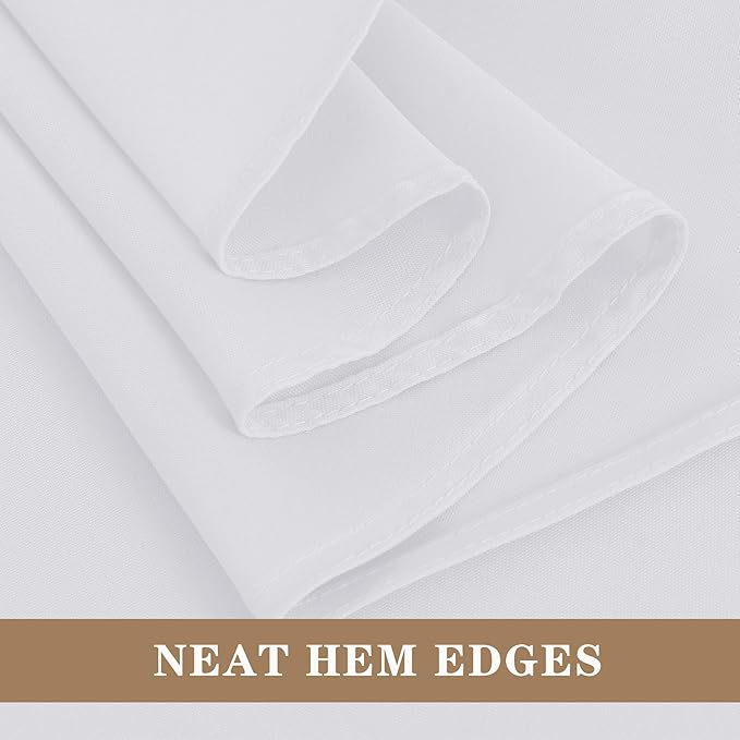 Fitable White Table Clothes for Rectangle Tables, 6 Pack - Image 8
