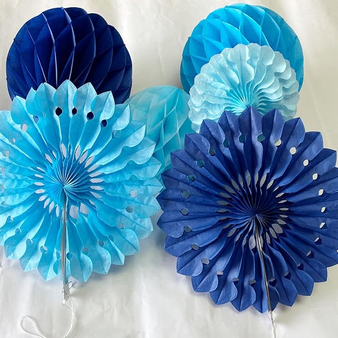 12pcs 6’’ 8’’ Honeycomb Balls Tissue Paper Fans Party Honeycomb Ball Fans Wall - Image 3