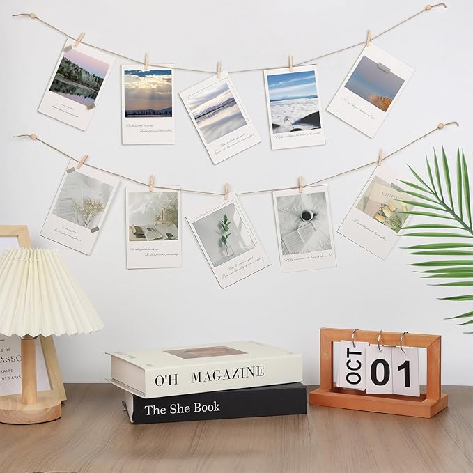 100 Pcs Wooden Clothespins for Photo Hanging Display, Mini Clothes Pins - Image 3