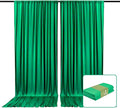 2 Panels Deep Green Backdrop Curtain, 10 x 7 Feet Background Curtains by Zankubom