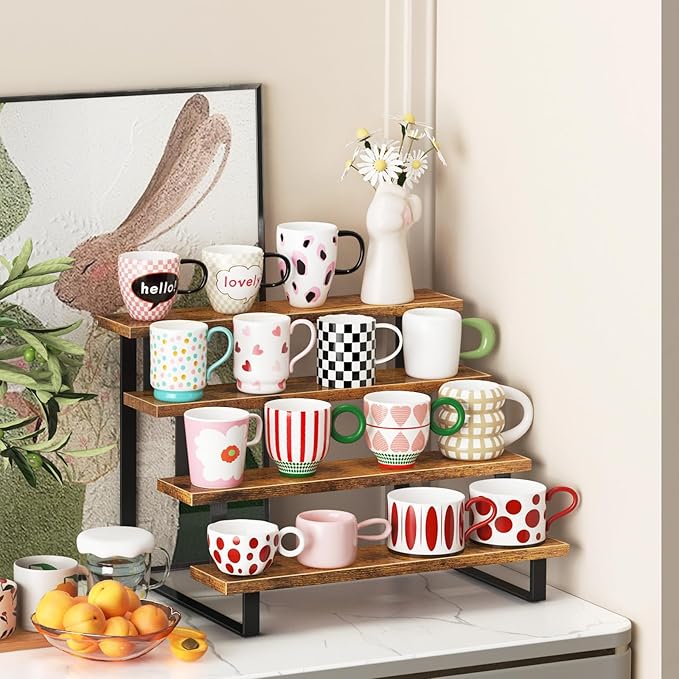 ELITEROO Cupcake Display Stand, 4 Tier Wooden Dessert Stand, Cookie Treat Stands - Image 7