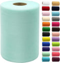 Aqua Blue Tulle Fabric Rolls 6 Inch by 100 Yards Fabric Spool Tulle Ribbon by IONTACH