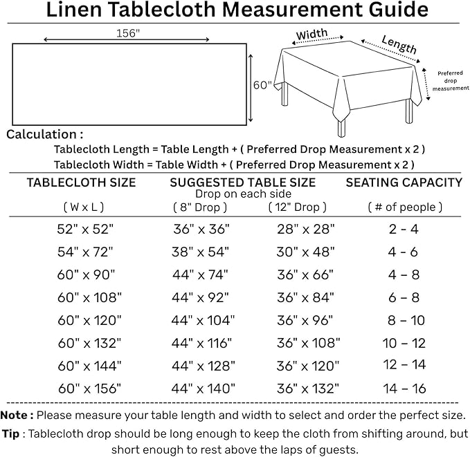 Solino Home Linen Tablecloth 60 x 156 Inch - Image 2