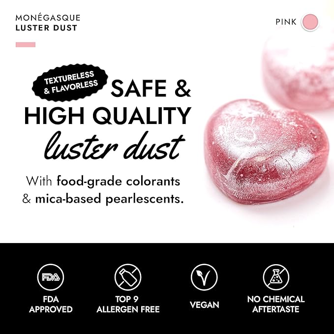 MONÉGASQUE Pink Edible Glitter for Drinks 7g – Edible Glitter for Cakes & - Image 2