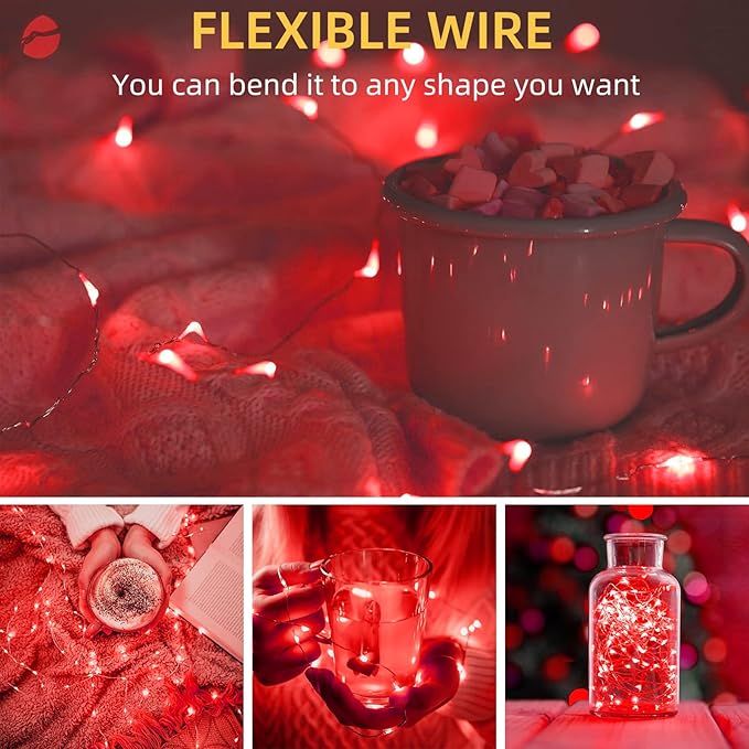 LAMPHOME 20 Pack Fairy Lights Battery Operated String Lights, 20 LED on 6.6FT - Image 7