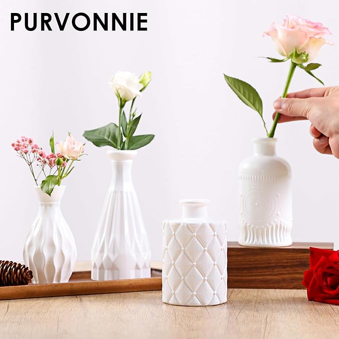 Vintage Small Glass Vases Set of 10, Mini Bud Vases - Image 3