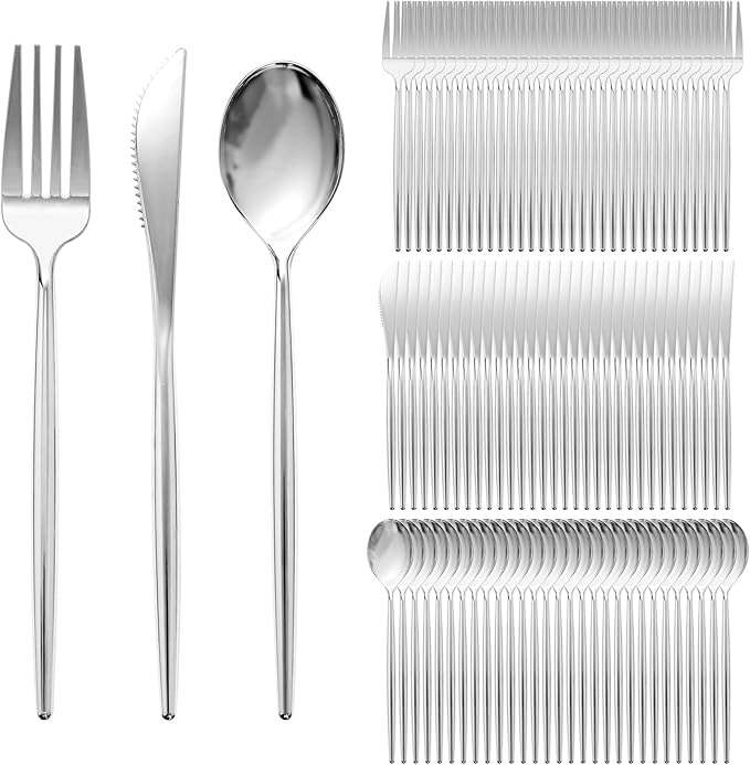 SUT 600PCS Heavy Duty Disposable Silverware by SeeYouTomorrow