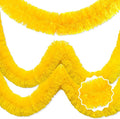 25 Feet Macaron Yellow Christmas Tinsel Garland, Metallic Foil Twist Banner by LANTIANCHEN
