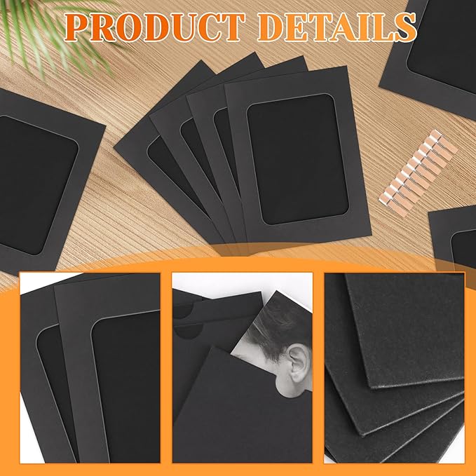 100 Pack Paper Picture Frames, 4x6 Inch Photo Strip Frame Hanging Photo Display - Image 3