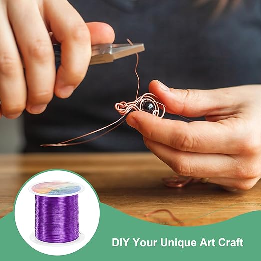 2-Rolls 0.3mm Jewelry Wire, 28 Gauge 328FT Craft Wire Copper Beading Wire - Image 4