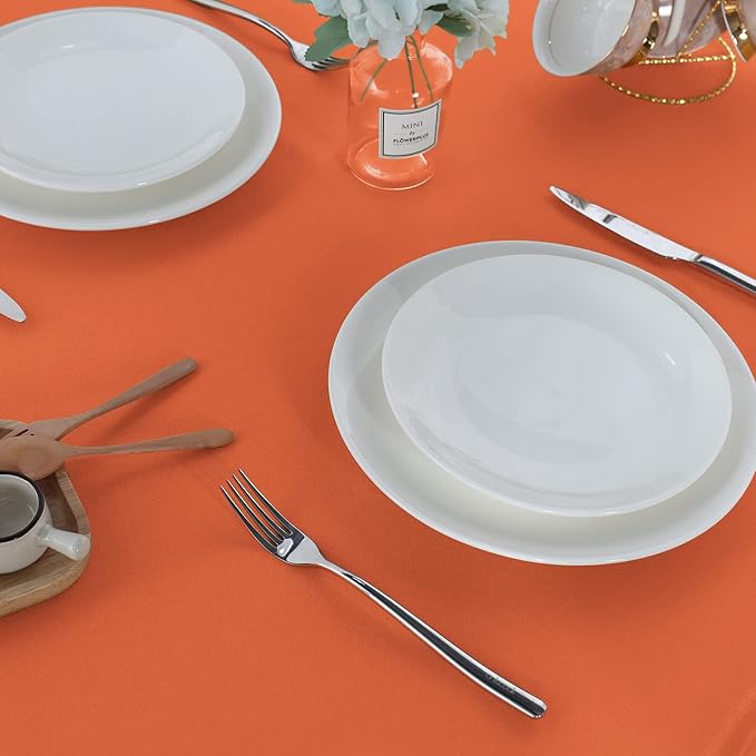 Fitable Rectangle Tablecloth Stain and Wrinkle Resistant Washable Polyester - Image 4