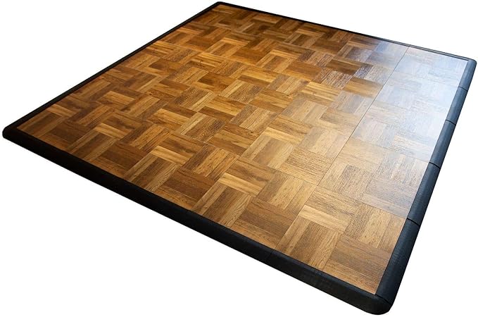 Big Floors 5X5DKOAKFLOOR Interlocking Lightweight Plastic Modular Dance Floor - Image 2