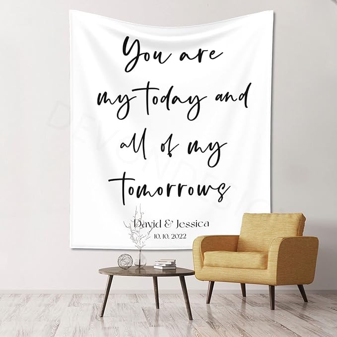 You Are My Today And All of My Tomorrows Backdrop, Custom Tapestry - Image 4
