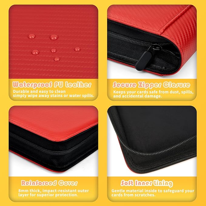 Premium 1000+ Pockets Trading Card Binder, 16-Pocket Ringless Side-Loading Album - Image 5