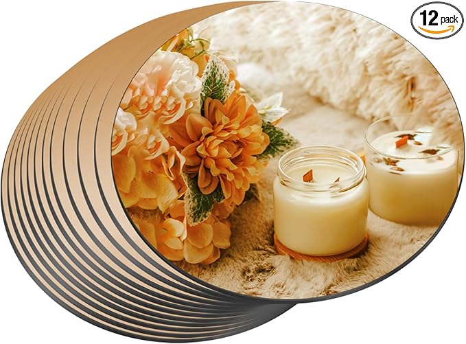 JAMBALAY 12″ Round Mirror Centerpieces by JAMBALAY