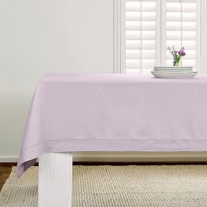 Solino Home Lilac Linen Tablecloth 60 x 90 Inch by SolinoHome