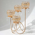 4 Arms Crystal Candelabra Tealight Holder by kehail